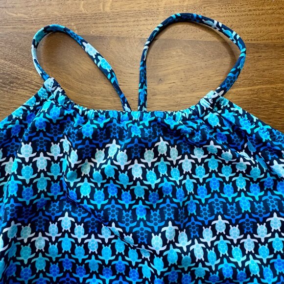 VILEBREQUIN Sea Turtles Swimsuit Girls 6 7 8 128cm NEW Blue Turtle Print NWT - Picture 3 of 11